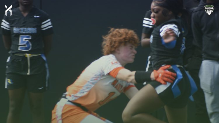 ATH Reese Holman, Mandarin (Jacksonville) is one of five athletes up for vote for Northeast Florida Girls Flag Football Player of the Week for Week 2. [Joshua Wilson/FloridaHSFootball.com]