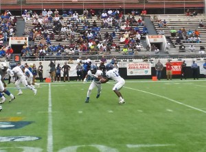 The Armwood Hawks run a play during the 2013 Class 6A State Championship Game. Photo By Joshua Wilson