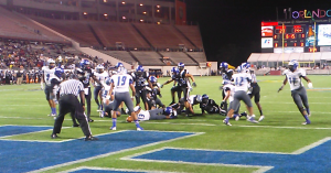 Apopka's J.J. Simmons puts the ball in the end zone for a score during the Class 8A State Championship Game on Saturday Night. Photo By Joshua Wilson