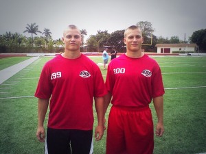 2015 Tavernier Coral Shores Running Back's Henry (left) and George (right) Jacobsen.