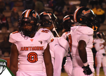 Hawthorne is one of eight teams left in Class 1R with a chance of a berth in the state semifinals on the line this week for Thanksgiving playoff football. Hawthorne currently holds the top ranking in Class 1R and a win would guarantee them a home game in the state semifinals [Joshua Wilson/FloridaHSFootball.com]