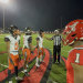 Cocoa and Bradford (Starke) meet for the coin toss at David Hurse Stadium in Starke, Fla. on Fri. Dec. 2, 2022 prior to their Class 2S State Semifinal. Cocoa went on to win 31-21 over Bradford [Joshua Wilson/FloridaHSFootball.com]