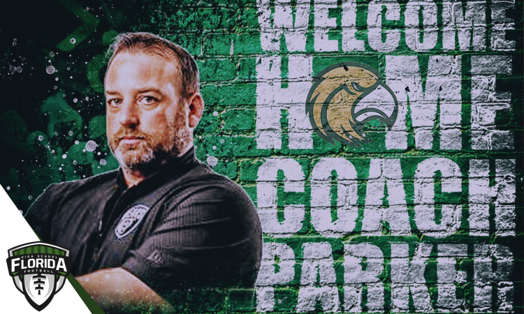 Chad Parker, who has spent nine seasons at Bartram Trail under now-retired head coach Darrell Sutherland will be the next head coach at Fleming Island. Parker is coaching in the 67th Annual FACA North-South All-Star game at The Villages this week. [Graphic provided by Chad Parker & Fleming Island High School}