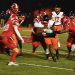 Cocoa's Cedrick Hawkins carries the ball with a swarm of Bradford tacklers coming at him during the Class 2S State Semifinal on Fri. Dec. 2, 2022 at David Hurse Stadium in Starke, Fla. [Joshua Wilson/FloridaHSFootball.com]