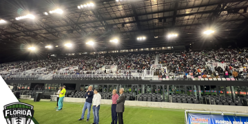 FHSAA state championship attendance numbers in football were up in 2022 with almost 10,000 fans attending the Class 2M State Championship game alone on Friday, December 16, 2022 at DRV PNK Stadium in Fort Lauderdale, Fla. [Joshua Wilson/FloridaHSFootball.com]