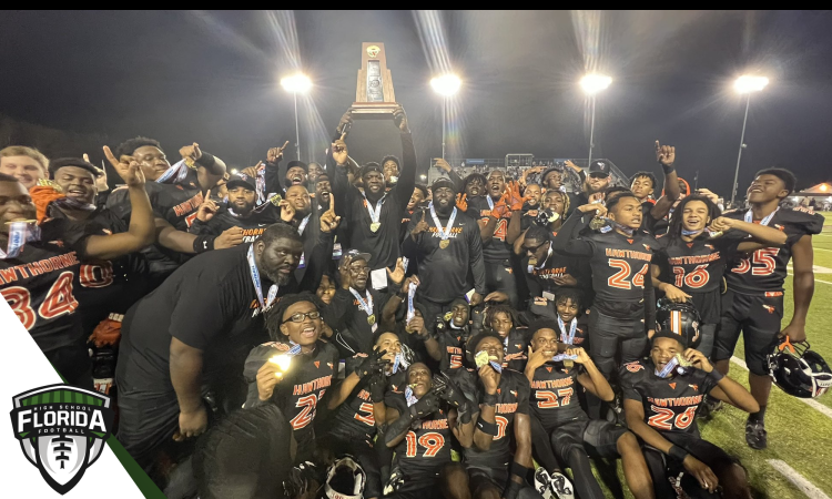 The Hawthorne Hornets finally win their  first state championship after three tries, defeating Northview 13-2 in the Class 1R State Championship game at Gene Cox Stadium in Tallahassee, Fla. on Saturday, December 10, 2022. [Joshua Wilson/FloridaHSFootball.com}