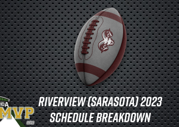 Riverview (Sarasota) logo football. [Graphic Credit: Christopher Lyke/FloridaHSFootball.com]