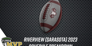 Riverview (Sarasota) logo football. [Graphic Credit: Christopher Lyke/FloridaHSFootball.com]