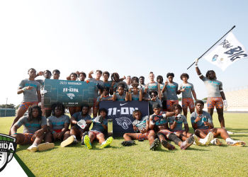 Escambia went home as champions for the Jacksonville Jaguars Panhandle Nike 11-On Tournament at Choctawhatchee High School in Fort Walton Beach, Fla. on Thu. July 20, 2023. [Photo courtesy of the Jacksonville Jaguars Community Foundation]