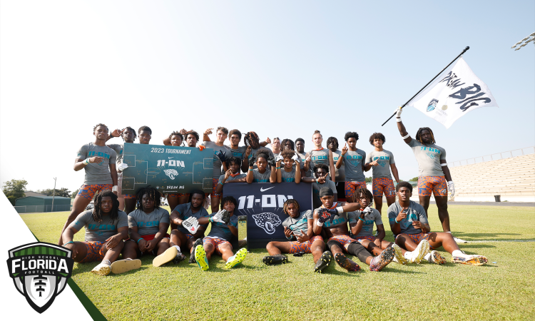 Escambia went home as champions for the Jacksonville Jaguars Panhandle Nike 11-On Tournament at Choctawhatchee High School in Fort Walton Beach, Fla. on Thu. July 20, 2023. [Photo courtesy of the Jacksonville Jaguars Community Foundation]