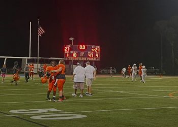 Benjamin (Palm Beach Gardens) picked up a huge win over Florida Top 25 Clearwater Academy International in Week 3. [@TBSAthletics1/X]