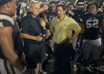 Buchholz (Gainesville) continues to be ranked in the Florida Top 25 after dominating Creekside (St. Johns) last week. [Joshua Wilson/FloridaHSFootball.com]