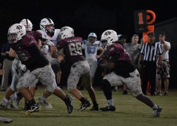 Oak Hall RB Abram Jerkins carries the ball for the Eagles in their 70-14 victory over Seven Rivers Christian (Lecanto) on Fri. Sept. 8, 2023 [Joshua Wilson/FloridaHSFootball.com]