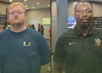 Mark Barrett (left) and Stephen Moffett (right) stepped down as the head coaches at University (Orlando) and Leesburg respectively. [Joshua Wilson/FloridaHSFootball.com]