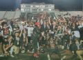 Cocoa hoists up the 2023 Class 2S State Championship after defeating Bradford (Starke) 20-6 on Fri. Dec. 8, 2023 at Ken Riley Field at Bragg Memorial Stadium in Tallahassee, Fla. [Joshua Wilson/FloridaHSFootball.com]