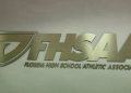 FHSAA Logo at the Robert W. Hughes FHSAA Building in Gainesville, Fla. [Joshua Wilson/FloridaHSFootball.com]