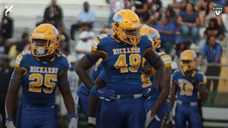 Jalen Wiggins, Rickards (Tallahassee) who just recently committed to the Florida Gators was among some of the best defensive linemen performers form the Panhandle in 2023. [Photo Credit: Hudl]