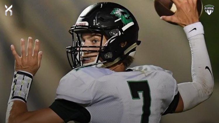 Choctawhatchee Quarterback Jesse Winslette was one of the top quarterbacks in the Panhandle region for the 2023 season, helping the Indians reach a second consecutive regional final appearance. [Photo Credit: @JesseWinslette7/X]