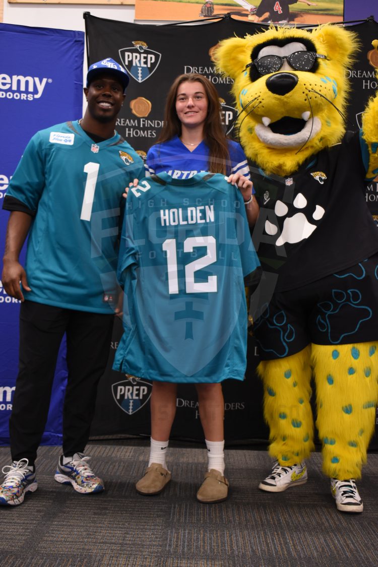 WR Lily Holden, Bartram Trail (St. Johns) at the 2024 Jaguars All-PREP Flag Football recognition event held at Academy Sports + Outdoors on Southside Blvd. on Wed. May 8, 2024, in Jacksonville, Fla. [Joshua Wilson/FloridaHSFootball.com]