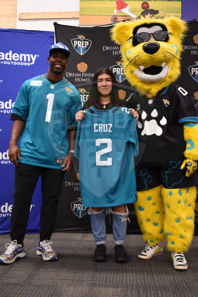 LB/RB/S Paola Cruz, Crescent City  at the 2024 Jaguars All-PREP Flag Football recognition event held at Academy Sports + Outdoors on Southside Blvd. on Wed. May 8, 2024, in Jacksonville, Fla. [Joshua Wilson/FloridaHSFootball.com]