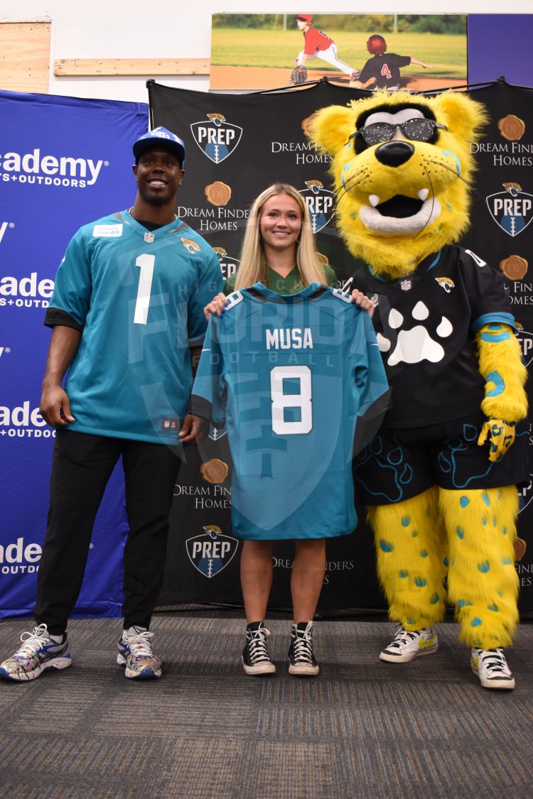 LB Gabi Musa, Fleming Island at the 2024 Jaguars All-PREP Flag Football recognition event held at Academy Sports + Outdoors on Southside Blvd. on Wed. May 8, 2024, in Jacksonville, Fla. [Joshua Wilson/FloridaHSFootball.com]