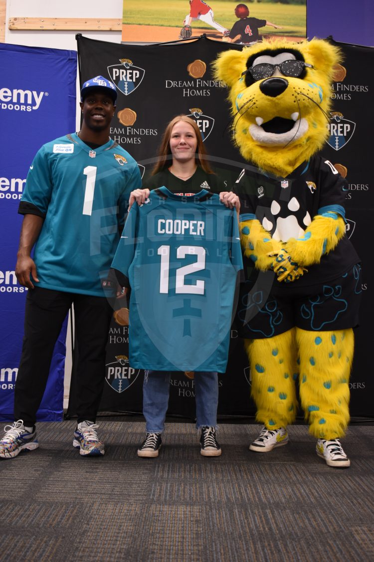 WR/CB/S Brooke Cooper, Middleburg at the 2024 Jaguars All-PREP Flag Football recognition event held at Academy Sports + Outdoors on Southside Blvd. on Wed. May 8, 2024, in Jacksonville, Fla. [Joshua Wilson/FloridaHSFootball.com]