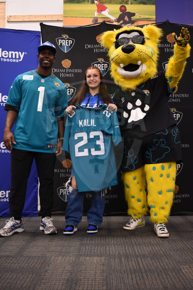 R Lily Kalil, Clay (Green Cove Springs) at the 2024 Jaguars All-PREP Flag Football recognition event held at Academy Sports + Outdoors on Southside Blvd. on Wed. May 8, 2024, in Jacksonville, Fla. [Joshua Wilson/FloridaHSFootball.com]