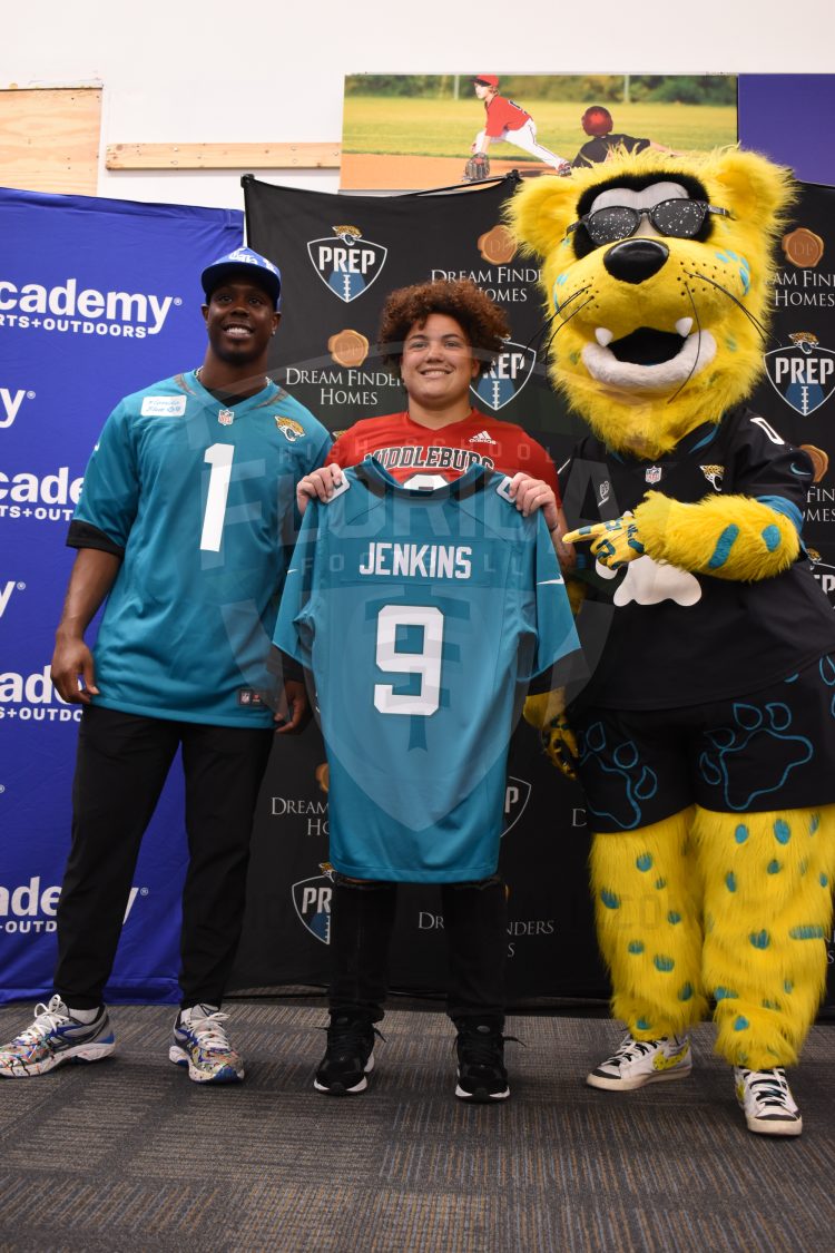 WR/QB/S/MLB Cheynne Jenkins, Middleburg at the 2024 Jaguars All-PREP Flag Football recognition event held at Academy Sports + Outdoors on Southside Blvd. on Wed. May 8, 2024, in Jacksonville, Fla. [Joshua Wilson/FloridaHSFootball.com]