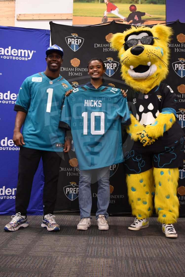 QB Ansley Hicks, Paxon (Jacksonville) at the 2024 Jaguars All-PREP Flag Football recognition event held at Academy Sports + Outdoors on Southside Blvd. on Wed. May 8, 2024, in Jacksonville, Fla. [Joshua Wilson/FloridaHSFootball.com]