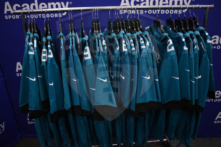 All 25 athletes selected received custom jerseys at the 2024 Jaguars All-PREP Flag Football recognition event held at Academy Sports + Outdoors on Southside Blvd. on Wed. May 8, 2024, in Jacksonville, Fla. [Joshua Wilson/FloridaHSFootball.com]