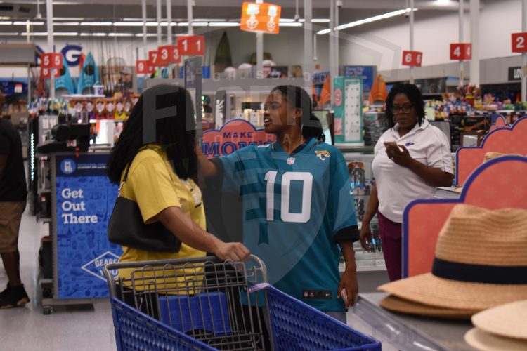 Athletes received a $200 shopping spree to spend on Mother's Day as part of the reward of being named to the 2024 Jaguars All-PREP Flag Foootball team during the 2024 Jaguars All-PREP Flag Football recognition event held at Academy Sports + Outdoors on Southside Blvd. on Wed. May 8, 2024, in Jacksonville, Fla. [Joshua Wilson/FloridaHSFootball.com]