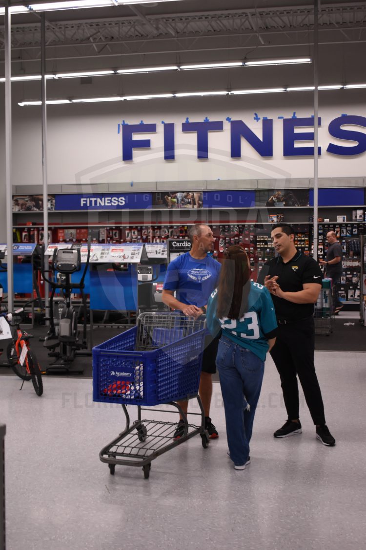 Athletes received a $200 shopping spree to spend on Mother's Day as part of the reward of being named to the 2024 Jaguars All-PREP Flag Foootball team during the 2024 Jaguars All-PREP Flag Football recognition event held at Academy Sports + Outdoors on Southside Blvd. on Wed. May 8, 2024, in Jacksonville, Fla. [Joshua Wilson/FloridaHSFootball.com]