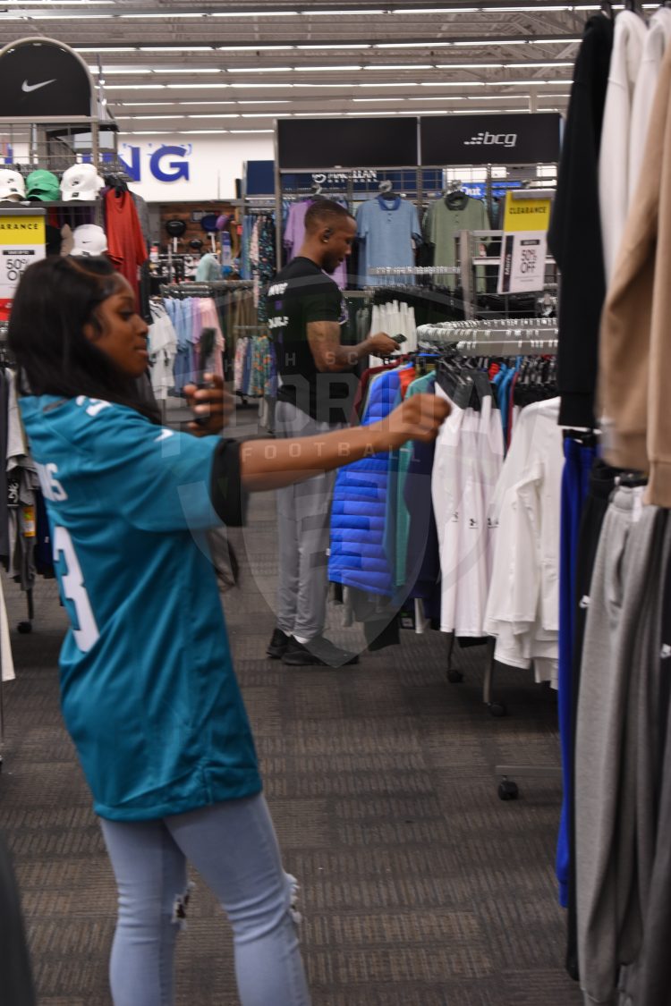 Athletes received a $200 shopping spree to spend on Mother's Day as part of the reward of being named to the 2024 Jaguars All-PREP Flag Foootball team during the 2024 Jaguars All-PREP Flag Football recognition event held at Academy Sports + Outdoors on Southside Blvd. on Wed. May 8, 2024, in Jacksonville, Fla. [Joshua Wilson/FloridaHSFootball.com]