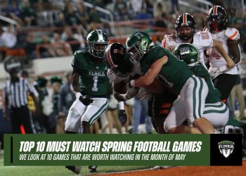 Although Lakeland and Venice won't be seeing each other in spring football, their respective spring games are among the list of the Top 10 Spring Football Games to watch this month. [Myqueal Lewis/For FloridaHSFootball.com]