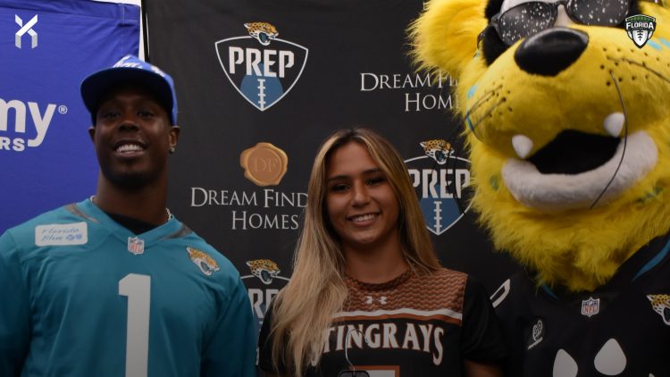 ATH Gaby Rourke, Atlantic Coast (Jacksonville) at the 2024 Jaguars All-PREP Flag Football recognition event held at Academy Sports + Outdoors on Southside Blvd. on Wed. May 8, 2024, in Jacksonville, Fla. [Joshua Wilson/FloridaHSFootball.com]