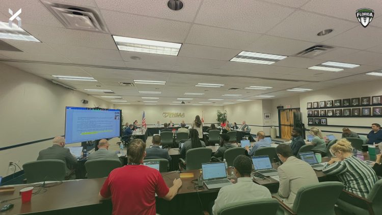 FHSAA Board of Directors meeting was jam full of guests as NIL was unanimously approved on Tue. June 4, 2024 at the Robert W. Hughes FHSAA Building in Gainesville, Fla. [Joshua Wilson/FloridaHSFootball.com]