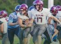 Old Plank Christian during spring football last month, enters 11-man football for the first time this fall. [@DefendersFB/X]