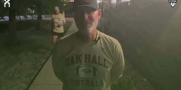 Oak Hall (Gainesville) Head RJ Fuhr is stepping down after five season as the head coach and is heading to Union County (Lake Butler to become the offensive coordinator. [Joshua Wilson/FloridaHSFootball.com]