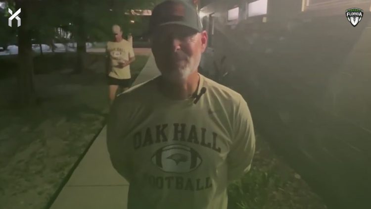 Oak Hall (Gainesville) Head RJ Fuhr is stepping down after five season as the head coach and is heading to Union County (Lake Butler to become the offensive coordinator. [Joshua Wilson/FloridaHSFootball.com]