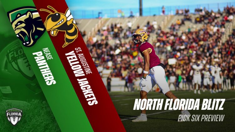 Both St. Augustine and Nease (Ponte Vedra) are undefeated, but someone will take on their first loss in this great Week 5 tilt in North Florida! [Myqueal Lewis/For FloridaHSFootball.com]