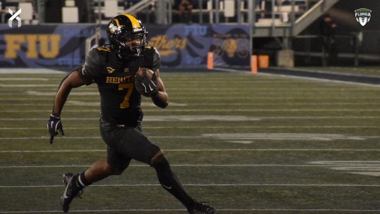 RB Byron Louis of American Heritage (Plantation) was among three athletes that stood out in the 2024 FHSAA Class 4A State Championship Game on Fri. Dec. 13, 2024, at South Dade Kia Field at Pitbull Stadium in Miami [Joshua Wilson/FloridaHSFootball.com]