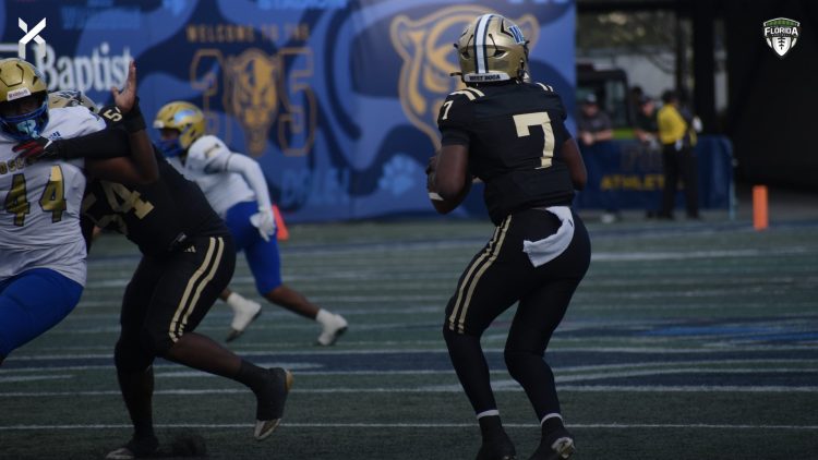 QB Mason Mallory was among three athletes that stood out in the 2024 FHSAA Class 6A State Championship Game on Fri. Dec. 13, 2024, at South Dade Kia Field at Pitbull Stadium in Miami [Joshua Wilson/FloridaHSFootball.com]