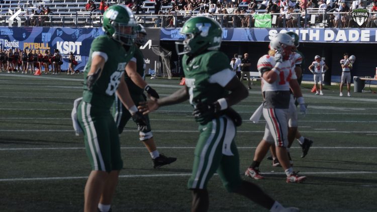 Winston Watkins Jr. (right) of Venice was among three athletes that stood out in the 2024 FHSAA Class 7A State Championship Game on Sat. Dec. 14, 2024, at South Dade Kia Field at Pitbull Stadium in Miami [Joshua Wilson/FloridaHSFootball.com]