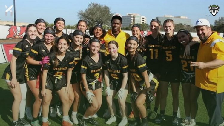 The Steinbrenner Warriors recently at the 2025 Tampa Bay Buccaneers Girls Flag Football Preseason Classic in Tampa, Fla. [@SteinbrennerFFB/X]