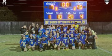 Newberry won their first flag football game in program history in a 46-7 victory over Gainesville on Tue. Feb. 25, 2025. [Newberry High School/Facebook]