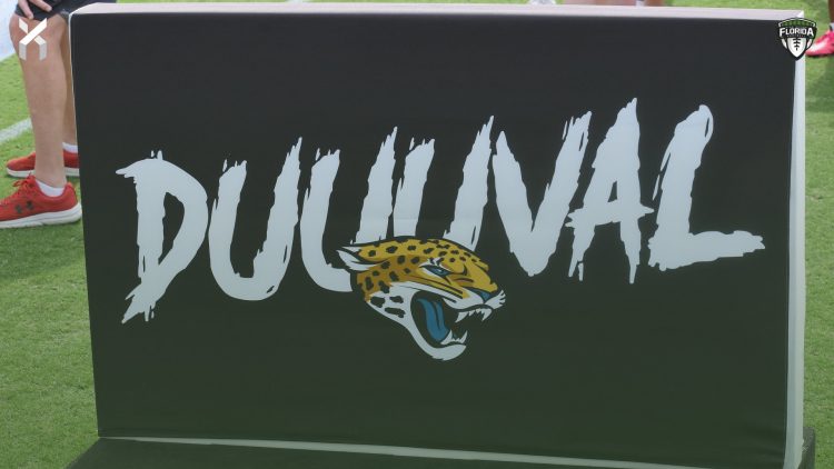 The Jacksonville Jaguars kicked off their 2025 Girls Flag Football Preseason Classic at the Miller Electric Center in Jacksonville, Fla. on Thu. Feb 13, 2025. [Joshua Wilson/FloridaHSFootball.com]