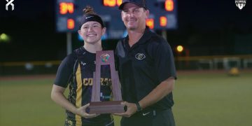 Adrienne Rivera, pictured here after Fort Pierce Central won their second district championship in 2024, is one of five athletes up for Space & Treasure Coast Girls Flag Football Player of the Week for Week 1 [@Adrienne_358/X]
