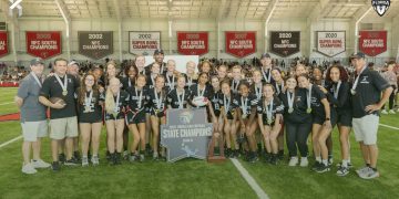 Robinson (Tampa) - defending State Champions from 2024 - is back on top as the No. 1 overall team in the Sunshine State in our girls flag football Florida Top 25. [Robinson Flag Football - @RobinsonFlag/X]