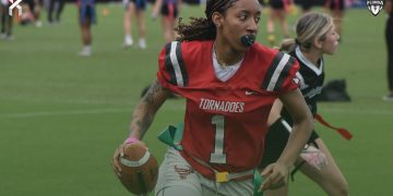 QB/ATH Arnayshia Griffin, Bradford (Starke) is one of five athletes up for vote this week for North Central Florida Girls Flag Football Player of the Week for Week 2 [Joshua Wilson/FloridaHSFootball.com]