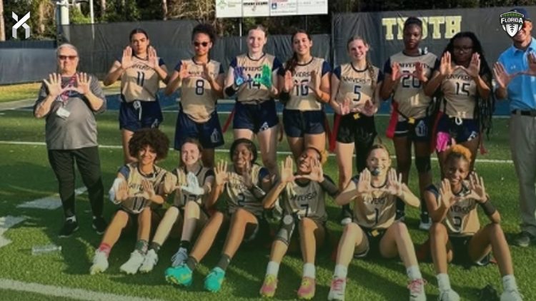 University Christian (Jacksonville) QB/LB Elissa Murdock is one of five athletes up for vote this week for Northeast Florida Girls Flag Football Player of the Week for Week 3 [University Christian Athletics - @ucs_athletics/Instagram]